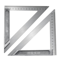 Règle triangulaire multifonctionnelle en alliage d'aluminium à angle droit à 90 degrés Outils à main pour le dessin et la mesure Outil de papeterie