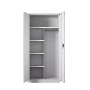 أرفف منزلية فاخرة من الفولاذ ببابين قابلة للتعديل لمكان عمل المكتبة - Product Image 3