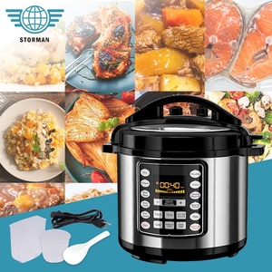 Olla a Presión Eléctrica Multiusos de 220V y 1000W, 6L, Más Vendida, Cocción Automática con Olla Interior Antiadherente de Aluminio - Product Image 3