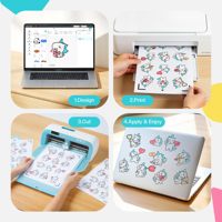 Papier autocollant imprimable Likcut pour imprimante jet d'encre, transparent, 8,5" x 11", matériau imperméable résistant à la déchirure, support découpé