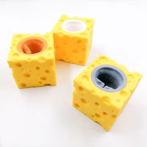 Jincan Sáng Tạo Giải nén dễ thương pho mát chuột cốc Pinch âm nhạc bóp Vent sóc cốc giảm căng thẳng Đồ chơi - Product Image 4