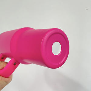 Tumbler da 40 oz con impugnatura all'ingrosso polvere rivestita a doppia parete fenicottero <span class=keywords><strong>rosa</strong></span> 40 oz con coperchio e paglia - Product Image 4