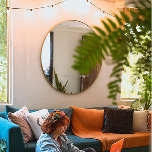 Factory Price Custom Size Modern <strong>Round</strong> Matel Frame Wall Mounted Big <strong>Circle</strong> Bathroom Hanging <strong>Mirror</strong> - Product Image 5