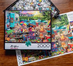 Oem Cao Cấp Chất Lượng Hoàn Hảo Phù Hợp Với Tùy Chỉnh Đầy Màu Sắc Màu Xanh Tông Ghép Hình Câu Đố Trò Chơi Dành Cho Người Lớn Có thể In Giấy Câu Đố 500 1000 Miếng - Product Image 6