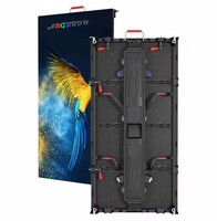 6pcs 1.64ft x 3.28ft 옥외 발광 다이오드 표시 임대 거푸집 던지기 알루미늄 패널 플러스 비행 케이스 발송인 상자 P3.91 500x1000mm Led 스크린