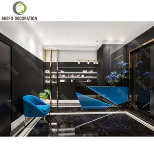 Mobilier haut de gamme pour salon de coiffure : Miroir de coiffeur sur mesure, station de travail, vitrine de présentation pour salon de beauté, mobilier pour salon de manucure - Product Image 6