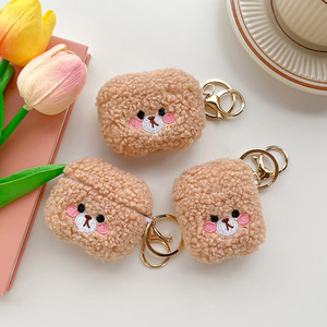 <b>Cute</b> Plush <b>Bear</b> Galaxy Buds Case, TPU+Plush Shockproof for Girls - Product Image 4