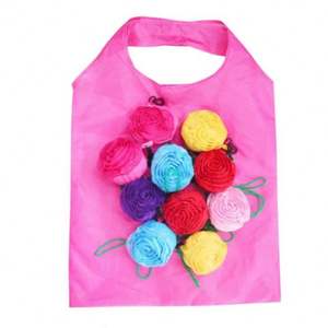 Bolsa de Compras Plegable de Poliéster 190T con Forma de Rosa, Ecológica, Creativa, con Logotipo Personalizado Imprimible - Product Image 3