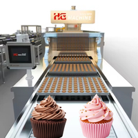 Machine à cupcakes automatique à haut volume / Ligne de production de gâteaux de précision avec four tunnel