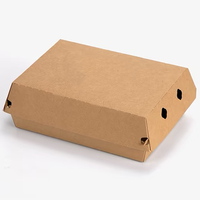 Fabricants chinois Boîte à hamburger en papier kraft imprimée sur mesure avec logo Boîte d'emballage hamburguesas de qualité alimentaire