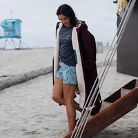 Robe de change unisexe grande taille à capuche épaisse, doublée en polaire Sherpa, respirante, coupe-vent, imperméable, séchage rapide, parka zippée pour le surf