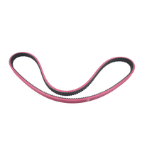 Courroie de distribution sans couture en caoutchouc rouge de haute qualité, avec cordon en fibre de verre résistant à l'usure, pour machine d'emballage (OEM)