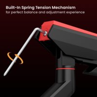 LDT114-KP04 Dudukan Monitor Gaming Ganda Tugas Berat 12kg untuk Meja, VESA Mount untuk Layar Lengkung 17 - 35 Inci dengan Hub USB untuk Bermain Game