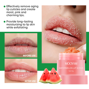 Exfoliante Labial de Sandía de Marca Privada OEM, Hidratante, Suave, Elimina la Piel Muerta, Reduce las Arrugas de los Labios, Bálsamo Labial Iluminador - Product Image 2