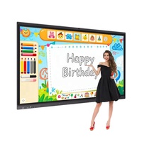 Tableau blanc interactif intelligent tout-en-un 4K AI de 65 à 75 pouces pour l'enseignement en classe scolaire