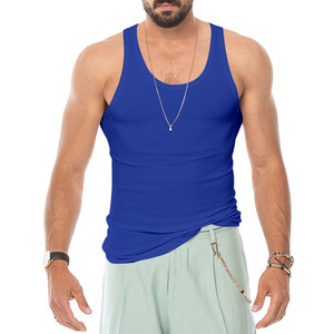Men's Tank Tops Solid Color Cotton Breathable Fitness Workout Summer <b>Slim</b> Fit <b>Underwear</b> - Product Image 2