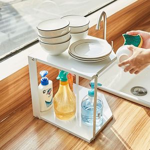 OWNSWING Organisateur de cuisine en forme d'éventail Support de <span class=keywords><strong>rangement</strong></span> d'angle pour assaisonnements <span class=keywords><strong>sous</strong></span> l'évier Étagère de <span class=keywords><strong>rangement</strong></span> triangulaire multicouche - Product Image 6