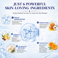 Baume pour la peau à l'huile de jojoba premium et à la vitamine E, anti-rides, soutien de la barrière cutanée, produits de soin du visage, baume riche au suif de bœuf pour peaux sèches