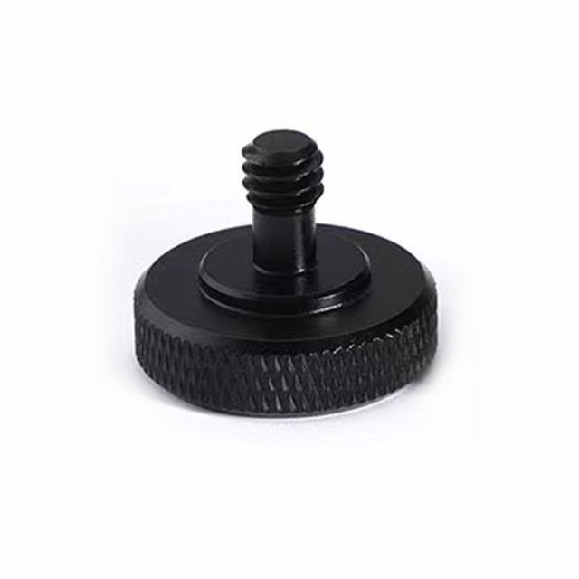 Tideseer 1/4 Thread Male/Female Double Head Black Aluminum Alloy Portable Camera Screw Photography Adapter Accessories