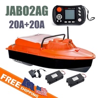 Gudang Jerman JABO2AG 20A dua baterai, umpan kembali otomatis, umpan pancing oranye, jabo 2 gps autopilot, perahu umpan