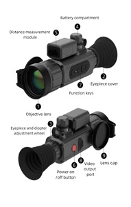 Monocular de Visión Nocturna Infrarroja Multifuncional de Alta Definición Lesi 384x288 con Lente de 35.5mm 1x-4x - Product Image 2