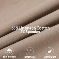 Tissu en lin mélangé de haute qualité, écologique et tendance, avec un style chic et décontracté, en lin européen