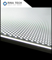 Rina Tech LED en plexiglas de qualité optique 3mm 4mm 5mm Feuille acrylique PMMA LGP Plaque de guidage de lumière pour panneau Module Led