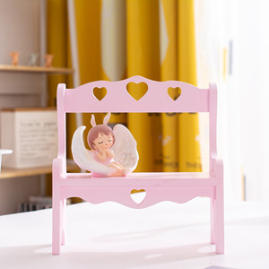 Étagère de rangement rose avec organisateur de poupées, étagère de présentation, armoire de bureau, boîte de rangement en bois pour jouets, décoration de chambre d'enfant, 22x8x26cm - Product Image 3