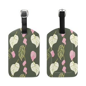 Custom ODM Luxury Fashionable PU Luggage <b>Tag</b> Custom Logo Printed Water Resistant Eco-Friendly Name ID <b>Tag</b> for Travel <b>Suitcase</b> - Product Image 3