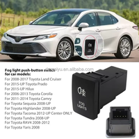 Lampu Kabut Elektronik Logam 12V IP65 dengan Saklar Tombol Tekan, Indikator LED, Kabel Sambungan 4P, Lampu Kabut Mobil On/Off untuk Camry