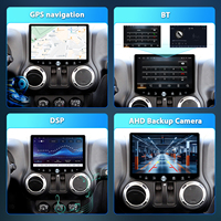 Android 13 Lecteur DVD de voiture Écran tactile Autoradio Écran de voiture GPS Navigation Carplay WIFI Bluetooth DSP pour Jeep Wrangler 2011-2017