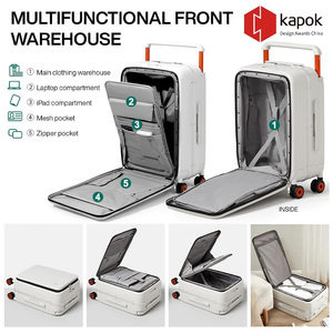 Mixi Luxe Dernière Conception <span class=keywords><strong>Valise</strong></span> Trolley à Roues Silencieuses avec Cadre en Aluminium, Ensemble de Bagages de Voyage d'Affaires Multi-fonctionnel - Product Image 4