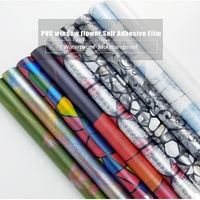Film Dekoratif Kaca Bunga Buram Tahan Air PVC 3D Modern, Film Pewarna Jendela Putih yang Dapat Dilepas, Desain Wallpaper