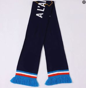 Écharpe en acrylique tricotée jacquard longue et durable avec pompons délicats pour supporters de basketball et de football, pour hommes, toutes saisons, promotion personnalisée - Product Image 4