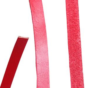 Cuerda gruesa de piel de vaca genuina con superficie pintada, capa superior de color, tira plana de piel de vaca, material tejido a mano DIY - Product Image 4