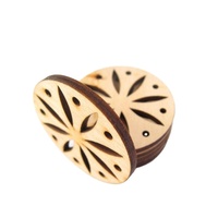 Kit de bricolage en bois pour broderie au point de croix, avec pendentifs en forme de cœur et d'hibou découpés au laser, étiquettes en contreplaqué naturel