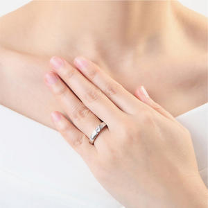 Pasangan janji cincin 4MM emas mawar kuningan zirkon pesta pernikahan pertunangan pria wanita kekasih perhiasan - Product Image 4