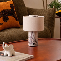Lampe de table post-moderne en marbre naturel avec veilleuse à induction et interrupteur tactile pour chambre, bureau et hôtel