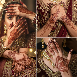 Juego <span class=keywords><strong>de</strong></span> <span class=keywords><strong>Tatuajes</strong></span> Temporales <span class=keywords><strong>de</strong></span> Encaje Rojo Marrón <span class=keywords><strong>para</strong></span> Manos, Brazos y Cuerpo, <span class=keywords><strong>para</strong></span> Adultos, Mujeres y Niñas, Pegatinas <span class=keywords><strong>de</strong></span> <span class=keywords><strong>Tatuajes</strong></span> Impermeables - Product Image 4