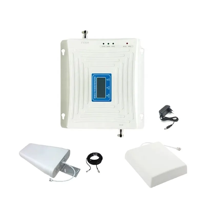 Tri Band Signal Booster Kit 2G 3G 850 GSM 900 Cell Phone Repeater 4g 1700 1800 1900 2100 2600 Cellular Network Amplifier