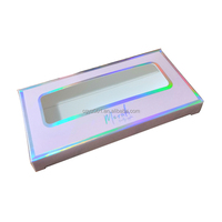 JM-034 Caja de Pestañas Postizas con Bonito Diseño Impreso, Caja de Pestañas Postizas Blanca, Empaque para Pestañas Postizas