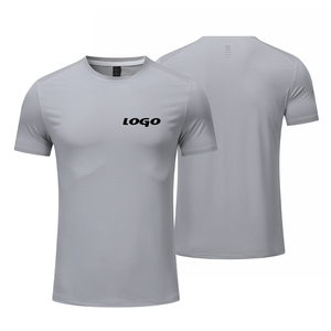 เสื้อยืดออกกำลังกายผู้ชายขายส่ง คุณภาพสูง ผลิตจากโพลีเอสเตอร์ รับสกรีนโลโก้ตามแบบ - Product Image 6