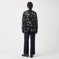 Cardigan en cachemire pour femme, style designer, col en V, imprimé éclaboussures, avec poches, tricot haut de gamme