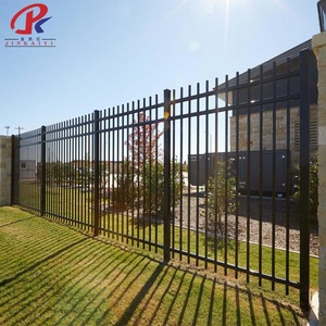 Clôture <span class=keywords><strong>tubulaire</strong></span> en acier galvanisé de haute qualité, revêtement poudré noir, clôture ornementale en acier zingué <span class=keywords><strong>pour</strong></span> jardin - Product Image 2