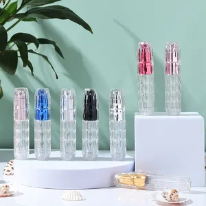 5ml Durable Crystal Glass Perfume Bottle With Premium PET Plastic Lids Pump Sprayer Convenient Closure Bottle Caps Closures