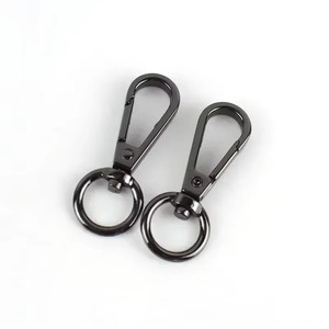 45mm 공장 제작 아연 합금 키링 금속 클립 회전 스냅 버클 후크 DIY 쥬얼리 부자재 키체인 키 버클 - Product Image 1