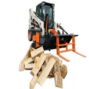 Joystick telecomandato skid steer/escavatore/trattore montato su legno separatore di tronchi per 400mm