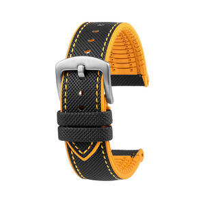 LAIHE, nuevo diseño para hombre, correa de reloj de goma de nailon de goma, 20 21 22 24mm, resistente al agua híbrida con función transpirable - Product Image 5