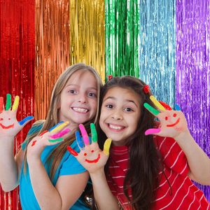 Rideau de guirlandes argentées brillantes pour anniversaire, Saint-Valentin, Pâques, rentrée scolaire, toile de fond photo, décoration de porte pour fêtes en extérieur - Product Image 5