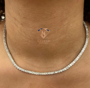 Cadena de tenis de moissanita personalizada de alta demanda, accesorio de moda brillante para cada ocasión, disponible para la venta. - Product Image 4